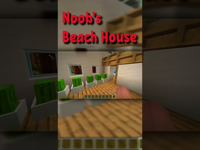 #shorts Beach House Minecraft! Do you want such a house? #minecraft #noobvspro