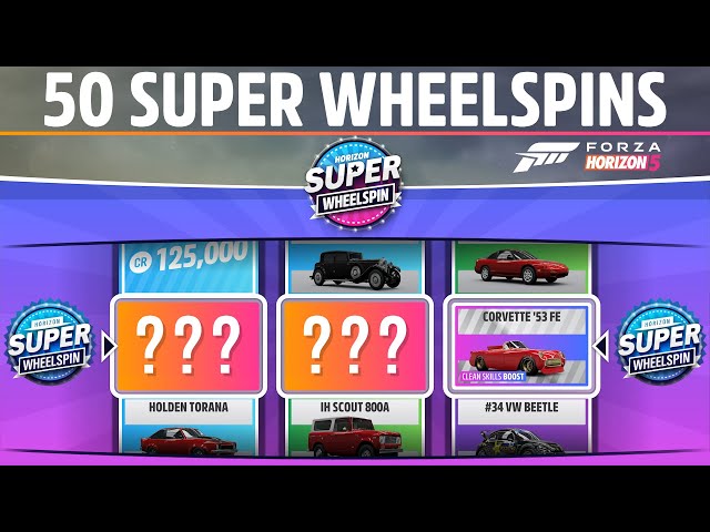 Forza Horizon 5 - OPENING 50 SUPER WHEELSPINS!! - (So much better than FH4) - Amazing Rewards!!