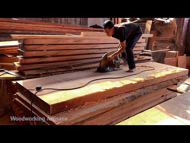 Skilled Woodworking Skills - Working With Extremely Heavy Giant Hardwoods