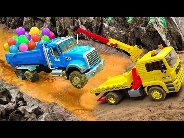DIY Car toys, Fire truck, Crane rescue heavy truck stuck in mud - JCB Construction vehicles for kids