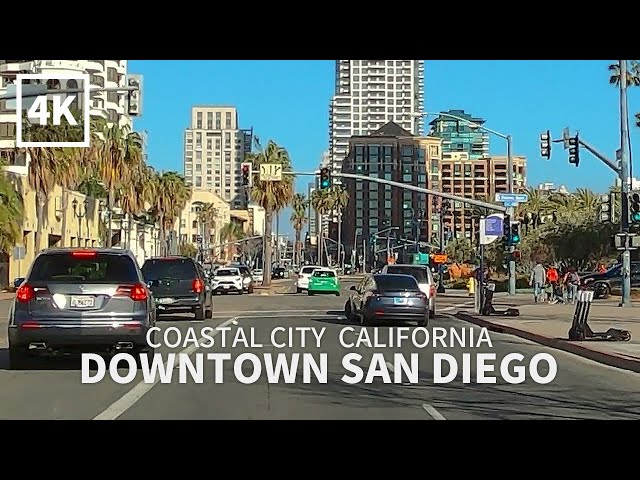 [Full Version] Driving Downtown San Diego, California, USA, 4K UHD