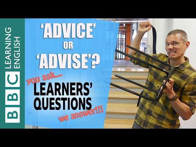 ❓'Advice' and 'advise' - Improve your English with Learners' Questions