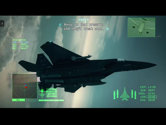 Ace Combat 6: Fires of Liberation | F-15 E Playthrough | Heavy Command Cruiser