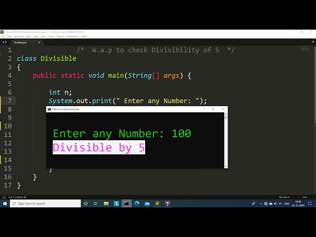 Java program to check number is Divisible by 5 or Not | Learn Coding