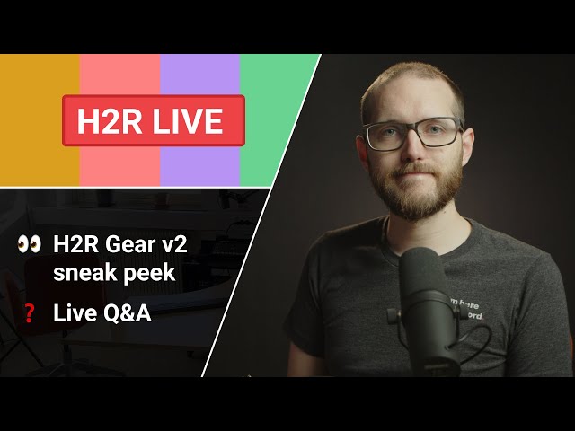 Preview of H2R Gear v2 + your questions answered live // H2R Live