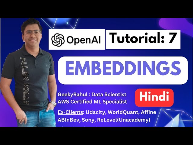 OpenAI Tutorial # 7: How to use GPT Embeddings & Plot Embeddings?