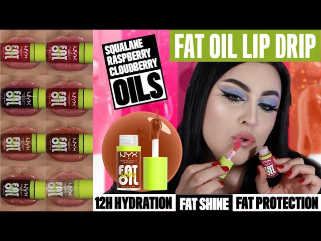 NYX FAT OIL LIP DRIP SWATCHES REVIEW