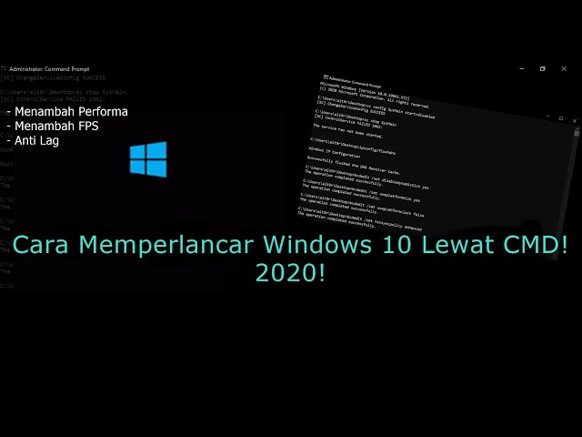 🔧Cara Mempercepat Windows 10 Dengan CMD ✅ Fix Lag | 2020!