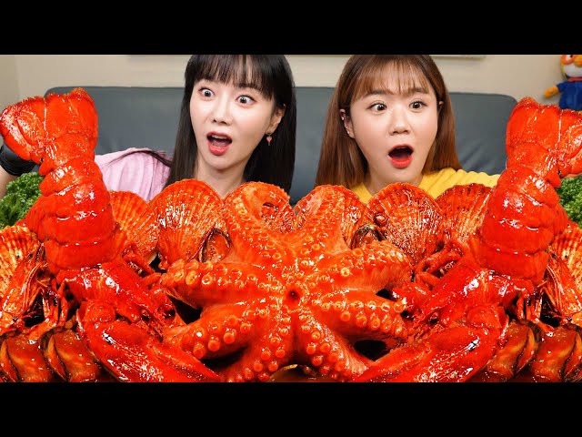 [Mukbang ASMR] Double Octopus Lobster Seafood Boil with stir-fried jjampong Seafood Recipe Ssoyoung