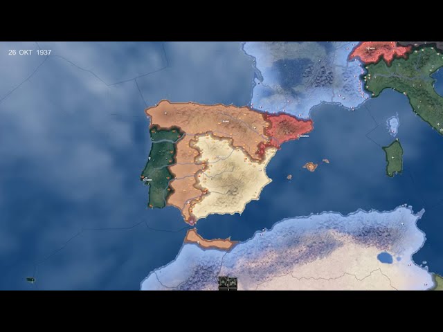Spanish Civil War - HOI4 Timelapse
