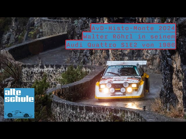 Walter Röhrl in “his” Audi Sport Quattro S1 from 1986 at the AvD-Histo-Monte 2024