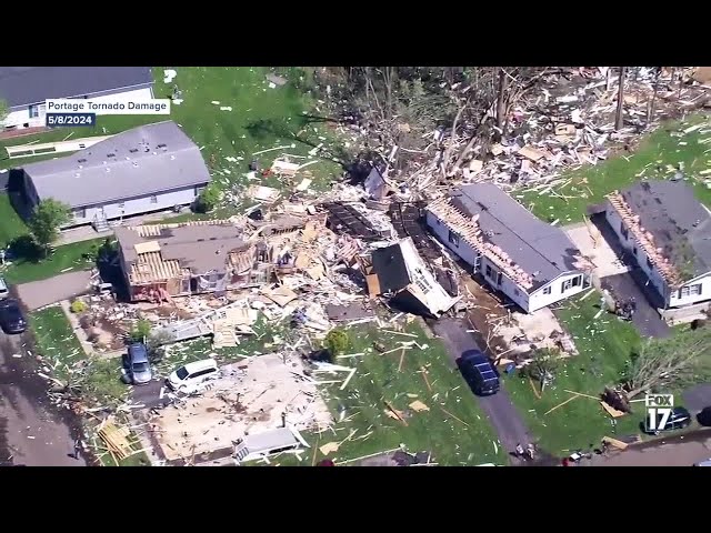 Helicopter video of tornado damage near Lovers Lane