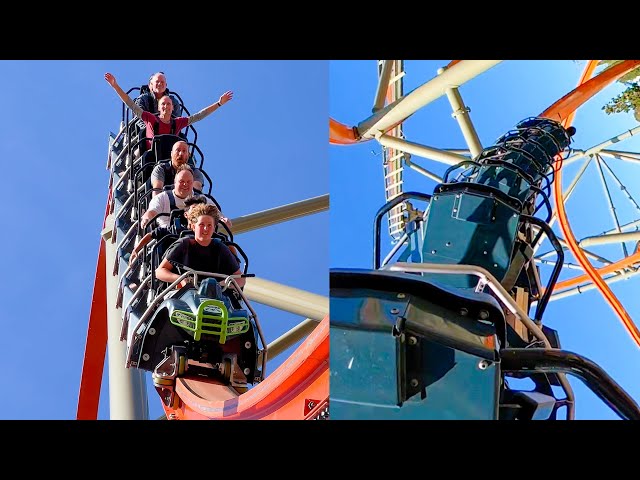RailBlazer Roller Coaster! Back Seat POV! California's Great America