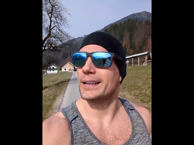 Henry Cavill filming The Witcher in the Julian Alps, Slovenia