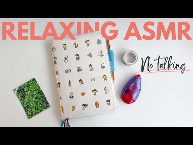 ASMR journaling without talking and relaxing sounds