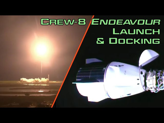 Crew-8 Dragon Endeavour Launch & Docking