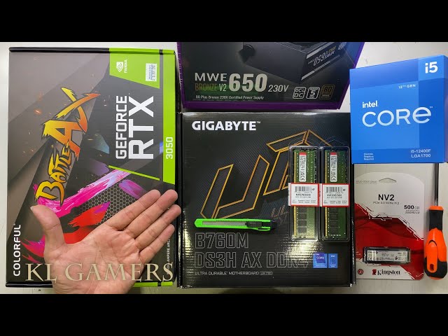 intel Core i5 12400F GIGABYTE B760M DS3H AX DDR4 COLORFUL RTX3050 Gaming PC Build