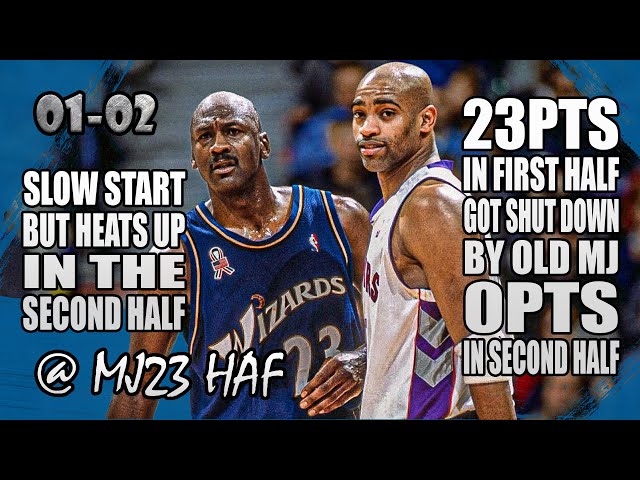 Michael Jordan vs Vince Carter Highlights (2001.12.16)-VC Try to Beat OLD MJ but Got Owned Big Time!
