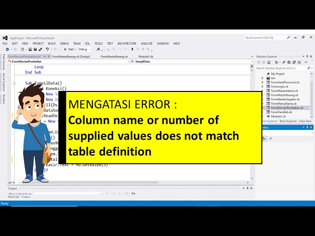 Mengatasi Error Column name or number of supplied values does not match table definition
