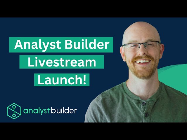 Analyst Builder Full Launch LiveStream | 20% Off Code & Giveaways
