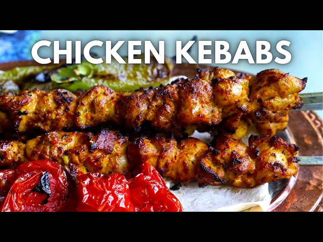 Turkish Chicken Shish Kebab - Succulent Chicken Skewers | ASMR COOKING
