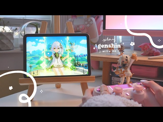 🌿 playing genshin on an early winter afternoon | 50min of gameplay ambience (jp dub, ipad mini) ✩
