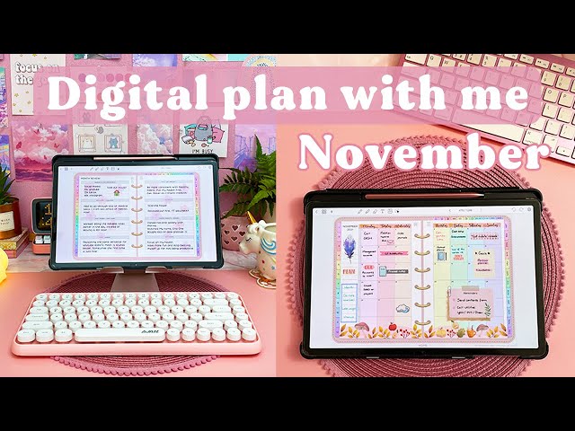 Digital Plan with Me November | Digital Planning on Samsung Tab S7 plus