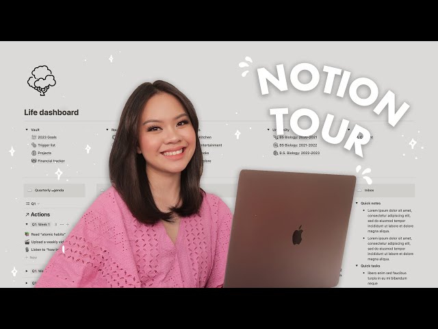 notion tour ☁️ how i organize my life as a college student + notion tips + free template!