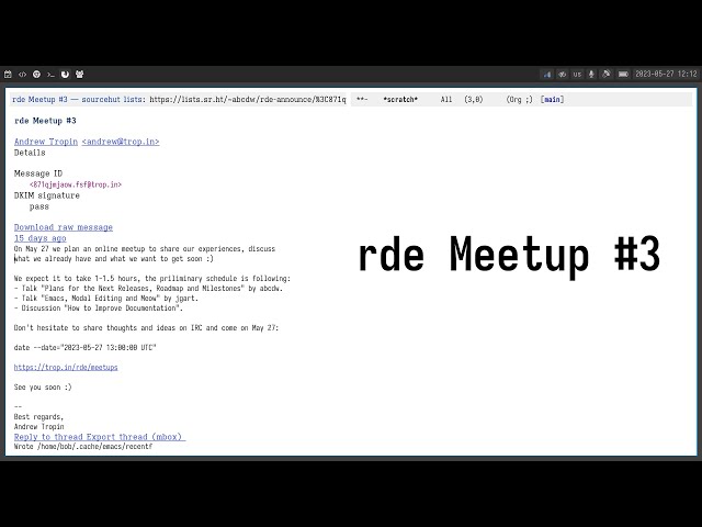rde Meetup #3
