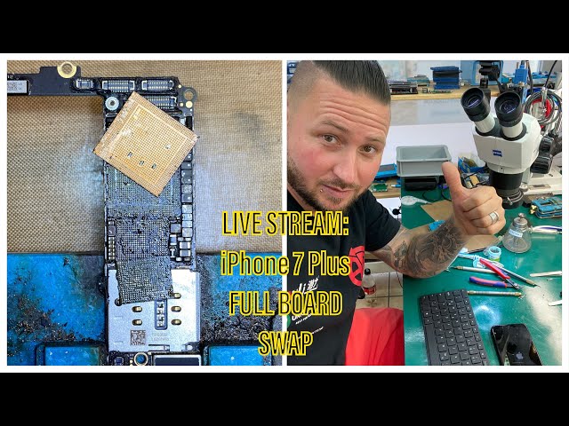 LIVE-STREAM: iPhone 7 Plus FULL BOARDSWAP in a livestream - Worlds first LIVESTREAM for CPU SWAP