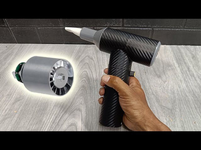 Mini Turbo Fan from Used Hair Dryer Motor and PVC