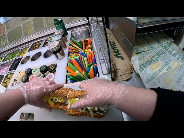 Subway Sandwiches POV Making Subs on A Cold Day