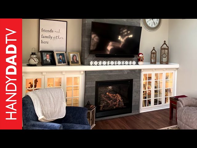 DIY Fireplace Installation - Mantle and Built-ins