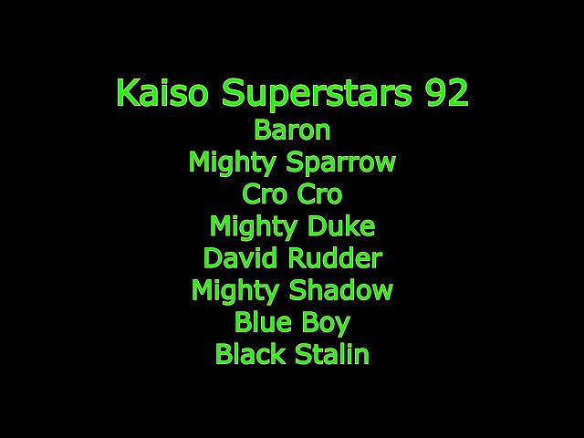 Superstars 92 - Baron, Mighty Sparrow,  Cro Cro, Mighty Duke, David Rudder