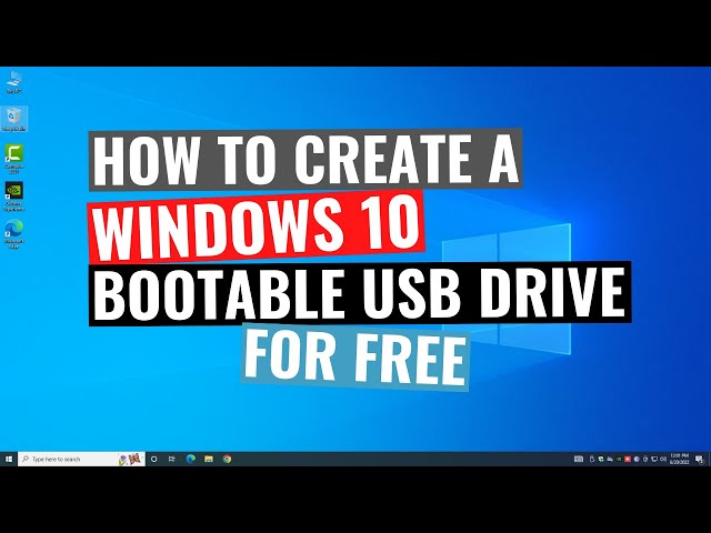 [HOW TO] Create a Windows 10 BOOTABLE USB Drive FOR FREE