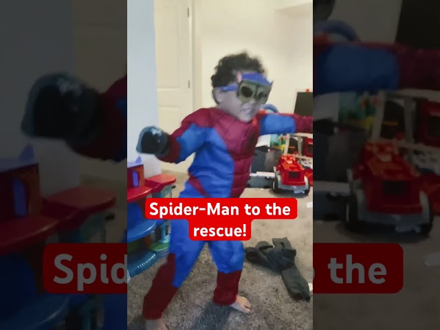 Spider-Man here to save the day! #kidsvideo #halloweencostume #spiderman #toddlers #pawpatrol