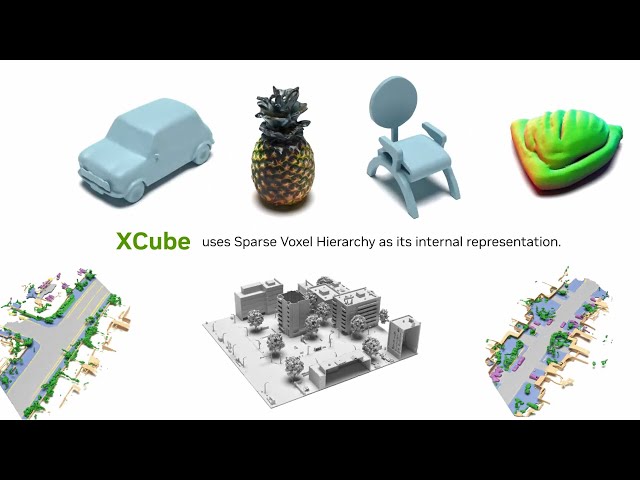 XCube: Large-Scale 3D Generative Modeling using Sparse Voxel Hierarchies