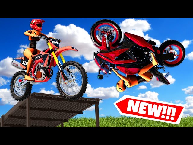 Doing EPIC JUMPS with Motorcycles & Dirt Bikes in BeamNG Drive Mods!