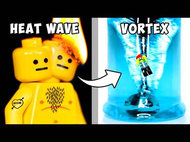 10 Cursed LEGO Minifigures Vs Natural Disasters...