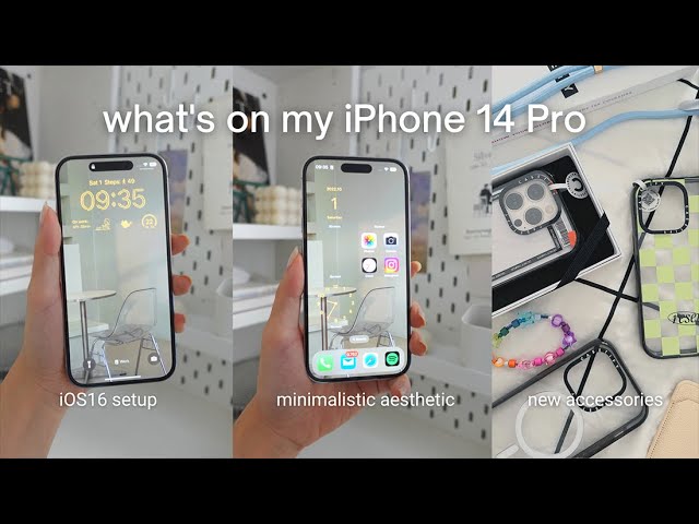 What’s on my iPhone, accessories unboxing, aesthetic iOS 16 setup tips, transparent widgets