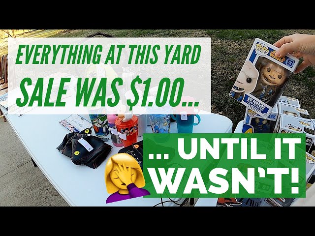 Everything was $1 UNTIL SHE CHANGED HER MIND! | Yard Sale Hunting to Resell on Ebay & Poshmark