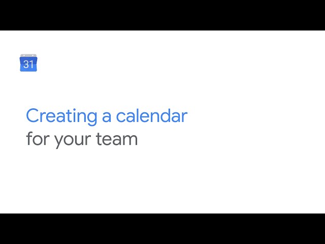 Create a team, project, or vacation calendar on Google Calendar