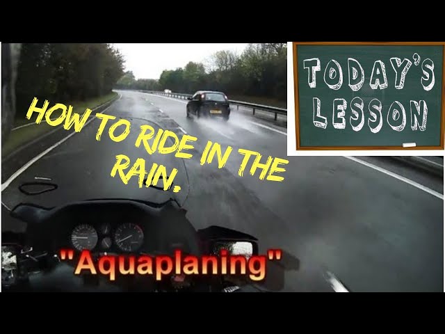 How to ride a motorcycle in the rain or on wet roads.