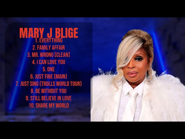 Mary J Blige-Biggest hits compilation of 2024-Superior Hits Mix-Exhilarating