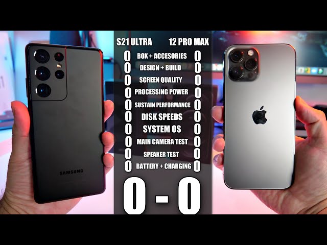 Samsung S21 ULTRA vs iPhone 12 Pro MAX - MIGHTY Head to Head Comparison Match - Who Wins?