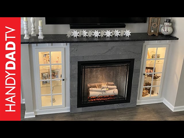 Electric Fireplace Surround with IKEA Built-ins