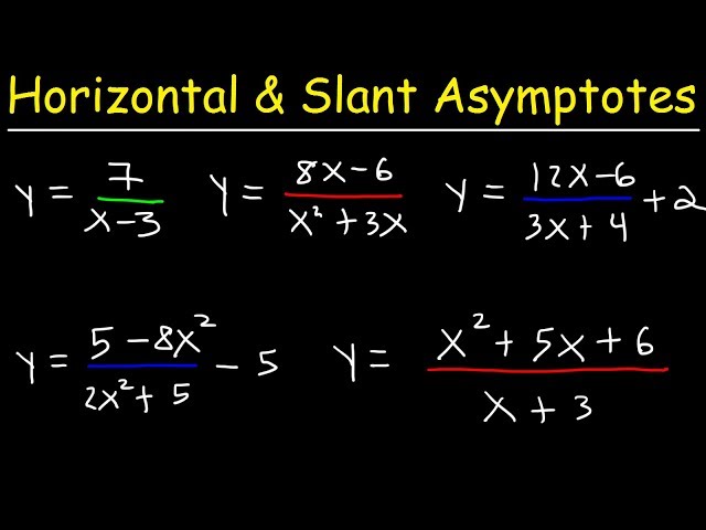 Horizontal Asymptotes and Slant Asymptotes of Rational Functions