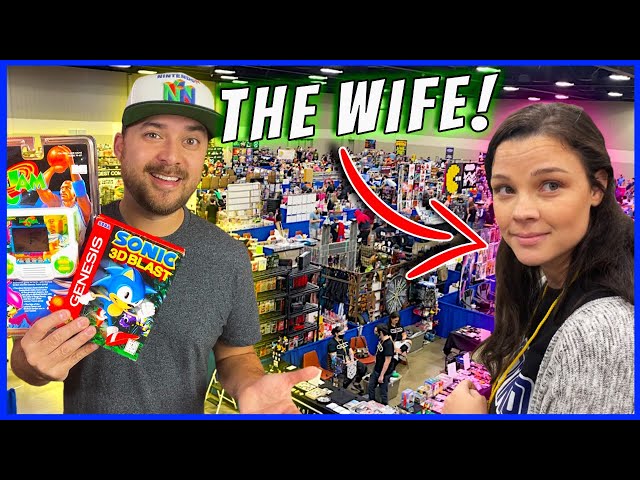 Took MY WIFE Game/Toy hunting for the 1st time! (Retropalooza Convention)