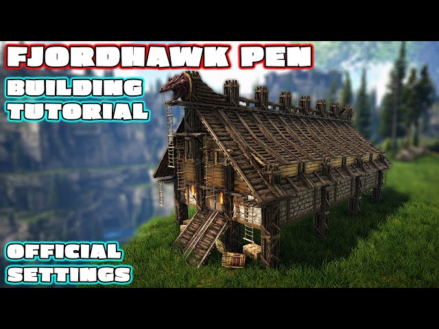 Ark: How To Build A Fjordhawk Pen | Building Tutorial | Official Settings