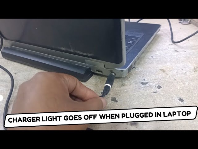 Dell latitude E6430 Charging light goes off when plugged in to laptop- dell laptop charger light off